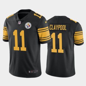 Men's Pittsburgh Steelers #11 Chase Claypool Black NFL Color Rush Limited Stitched Jersey - Custom Name