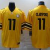Men's Pittsburgh Steelers #11 Chase Claypool Gold NFL Inverted Legend stitched Jersey - Custom Name