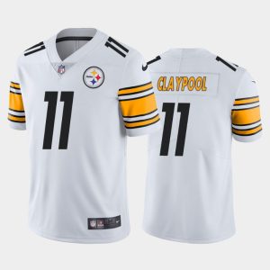 Men's Pittsburgh Steelers #11 Chase Claypool White NFL Vapor Untouchable Limited Stitched Jersey - Custom Name