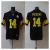 Men's Pittsburgh Steelers #14 George Pickens Black 2023 F.U.S.E. Vapor Untouchable Color Rish Limited Jersey - Custom Name
