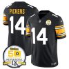Men's Pittsburgh Steelers #14 George Pickens Black 2024 F.U.S.E. 50th Anniversary Of Super Bowl IX Vapor Untouchable Limited Stitched Jersey - Custom Name
