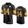 Men's Pittsburgh Steelers #14 George Pickens Black Color Rush Stitched Jersey - Custom Name