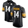 Men's Pittsburgh Steelers #14 George Pickens Black Stitched Jersey - Custom Name