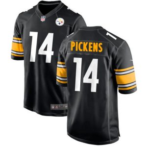 Men's Pittsburgh Steelers #14 George Pickens Black Stitched Jersey - Custom Name