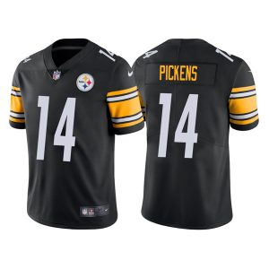 Men's Pittsburgh Steelers #14 George Pickens Black Vapor Untouchable Limited Stitched Jersey - Custom Nam