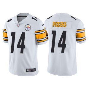 Men's Pittsburgh Steelers #14 George Pickens White Vapor Untouchable Limited Stitched Jersey - Custom Name