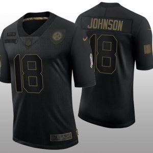 Men's Pittsburgh Steelers #18 Diontae Johnson Black Vapor Untouchable Limited Stitched Jersey - Custom Name
