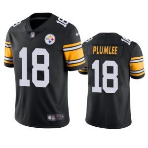 Men's Pittsburgh Steelers #18 John Rhys Plumlee Black Alternate Vapor Untouchable Limited Stitched Jersey - Custom Name