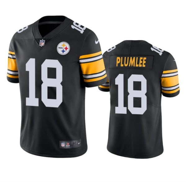 Men's Pittsburgh Steelers #18 John Rhys Plumlee Black Alternate Vapor Untouchable Limited Stitched Jersey - Custom Name