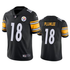 Men's Pittsburgh Steelers #18 John Rhys Plumlee Black Vapor Untouchable Limited Stitched Jersey - Custom Name
