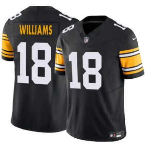 Men's Pittsburgh Steelers #18 Mike Williams Black 2024 F.U.S.E. Color Rush Limited Stitched Jersey - Custom Name