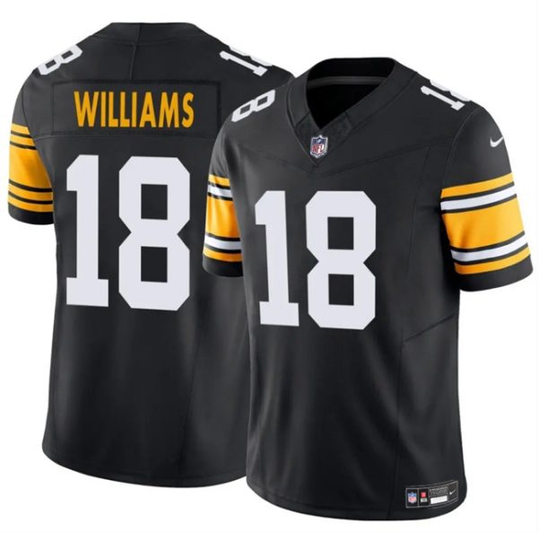 Men's Pittsburgh Steelers #18 Mike Williams Black 2024 F.U.S.E. Color Rush Limited Stitched Jersey - Custom Name