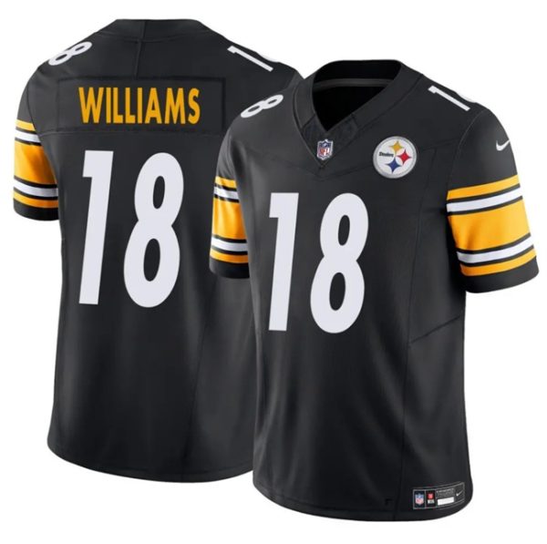 Men's Pittsburgh Steelers #18 Mike Williams Black 2024 F.U.S.E. Vapor Untouchable Limited Stitched Jersey - Custom Name