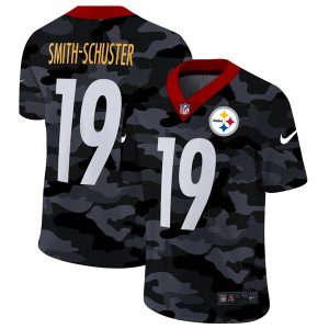 Men's Pittsburgh Steelers #19 JuJu Smith-Schuster 2020 Camo Stitched Limited Jersey - Custom Name