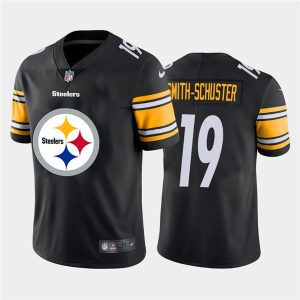 Men's Pittsburgh Steelers #19 JuJu Smith-Schuster Black 2020 Team Big Logo Limited Stitched Jersey - Custom Name