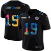 Men's Pittsburgh Steelers #19 JuJu Smith-Schuster Black NFL 2020 Crucial Catch Limited Stitched Jersey - Custom Name