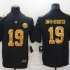 Men's Pittsburgh Steelers #19 JuJu Smith-Schuster Black NFL 2020 Leopard Print Fashion Limited Stitched Jersey - Custom Name