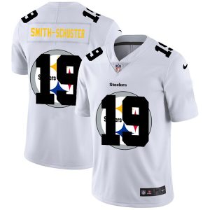 Men's Pittsburgh Steelers #19 JuJu Smith-Schuster White NFL Stitched Jersey - Custom Name