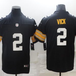 Men's Pittsburgh Steelers #2 Michael Vick Black Limited Stitched Jersey - Custom Name