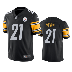 Men's Pittsburgh Steelers #21 Tre Norwood Black Vapor Untouchable Limited Stitched Jersey - Custom Name