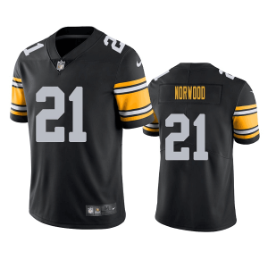 Men's Pittsburgh Steelers #21 Tre Norwood Black Vapor Untouchable Limited Stitched Jersey1 - Custom Name