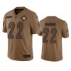 Men's Pittsburgh Steelers #22 Najee Harris 2023 Brown Salute To Service Limited Jersey - Custom Name