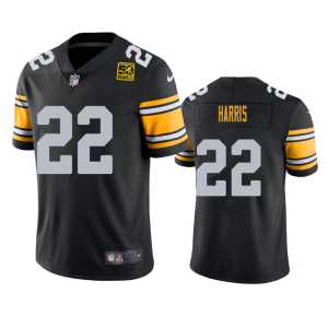 Men's Pittsburgh Steelers #22 Najee Harris Black 2023 50th Anniversary Vapor Untouchable Limited Jersey - Custom Name