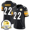 Men's Pittsburgh Steelers #22 Najee Harris Black 2024 F.U.S.E. 50th Anniversary Of Super Bowl IX Alternate Vapor Untouchable Limited Stitched Jersey - Custom Name