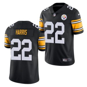 Men's Pittsburgh Steelers #22 Najee Harris Black NFL 2021 Draft Vapor Untouchable Limited Stitched Jersey - Custom Name