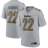 Men's Pittsburgh Steelers #22 Najee Harris Grey Atmosphere Fashion Stitched Game Jersey - Custom Name