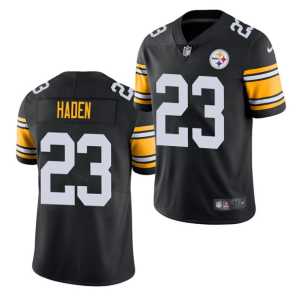 Men's Pittsburgh Steelers #23 Joe Haden Black Limited Stitched Jersey - Custom Name