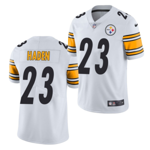 Men's Pittsburgh Steelers #23 Joe Haden White Vapor Untouchable Limited Stitched Jersey - Custom Name