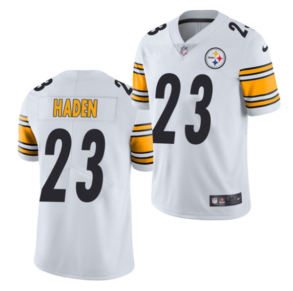 Men's Pittsburgh Steelers #23 Joe Haden White Vapor Untouchable Limited Stitched Jersey - Custom Name