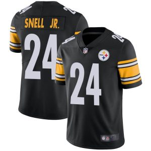 Men's Pittsburgh Steelers #24 Benny Snell Jr. Black Vapor Untouchable Limited Stitched Jersey - Custom Name