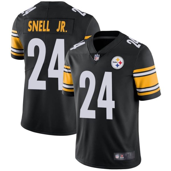 Men's Pittsburgh Steelers #24 Benny Snell Jr. Black Vapor Untouchable Limited Stitched Jersey - Custom Name