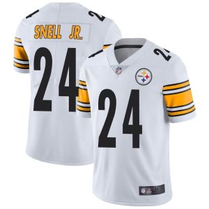 Men's Pittsburgh Steelers #24 Benny Snell Jr. White Vapor Untouchable Limited Stitched Jersey - Custom Name