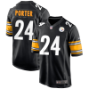 Men's Pittsburgh Steelers #24 Joey Porter Jr. Black Stitched Game Jersey - Custom Name