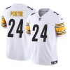 Men's Pittsburgh Steelers #24 Joey Porter Jr. White 2023 F.U.S.E. Vapor Untouchable Limited Stitched Jersey - Custom Name