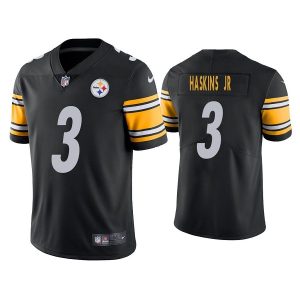 Men's Pittsburgh Steelers #3 Dwayne Haskins Jr. Black Vapor Untouchable Limited Stitched Jersey - Custom Name