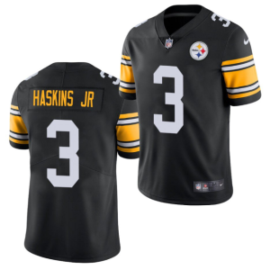 Men's Pittsburgh Steelers #3 Dwayne Haskins Jr. Black Vapor Untouchable Limited Stitched Jersey - Custom Name
