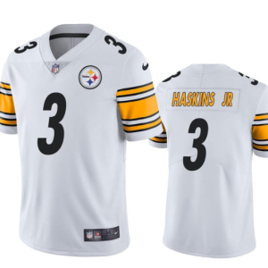 Men's Pittsburgh Steelers #3 Dwayne Haskins Jr. White Vapor Untouchable Limited Stitched Jersey - Custom Name