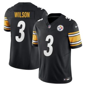 Men's Pittsburgh Steelers #3 Russell Wilson Black 2024 F.U.S.E. Vapor Untouchable Limited Stitched Jersey - Custom Name