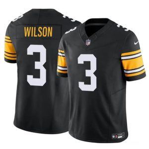 Men's Pittsburgh Steelers #3 Russell Wilson Black F.U.S.E. Vapor Untouchable Limited Stitched Jersey - Custom Name