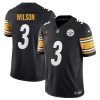 Men's Pittsburgh Steelers #3 Russell Wilson Black F.U.S.E. With Walter Payton Patch Vapor Untouchable Limited Stitched Jersey - Custom Name