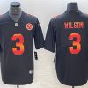 Men's Pittsburgh Steelers #3 Russell Wilson Black Fashion Limited Stitched Jersey - Custom Name