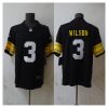 Men's Pittsburgh Steelers #3 Russell Wilson Black Vapor Untouchable Limited Stitched Jersey - Custom Name