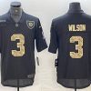 Men's Pittsburgh Steelers #3 Russell Wilson Camo Black Salute To Service Limited Stitched Jersey - Custom Name