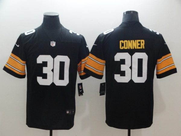 Men's Pittsburgh Steelers #30 James Conner 2018 Black Vapor Untouchable Limited Stitched NFL Jersey1 - Custom Name