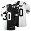 Men's Pittsburgh Steelers #30 James Conner Black &White NFL Split Limited Stitched Jersey - Custom Name