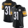 Men's Pittsburgh Steelers #31 Daijun Edwards Black Vapor Untouchable Limited Stitched Jersey - Custom Name